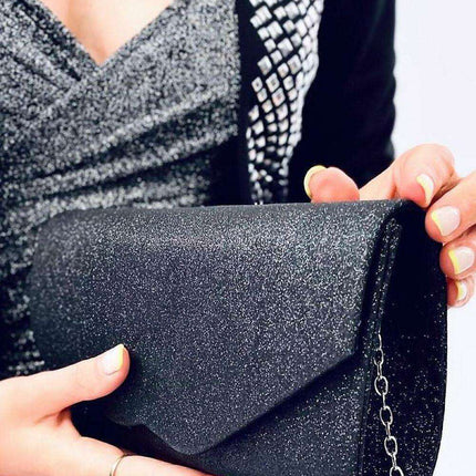 Iridescent Glam Clutch with Versatile Chain by Inello