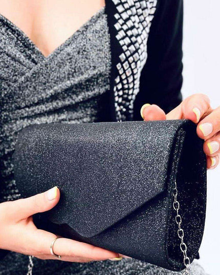 Iridescent Glam Clutch with Versatile Chain by Inello
