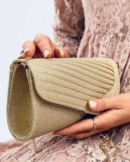 Iridescent Glamour Envelope Clutch with Versatile Chain Strap - Inello