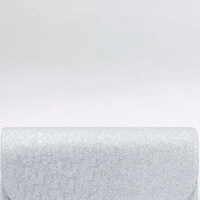 Gleaming Iridescent Evening Clutch with Detachable Chain Strap