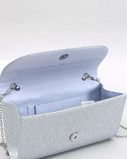 Gleaming Iridescent Evening Clutch with Detachable Chain Strap