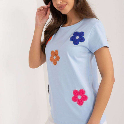 Elegant Floral Embellished Cotton Blouse for Every Occasion