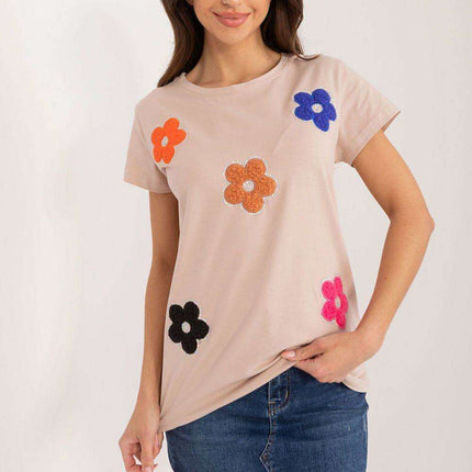 Elegant Floral Embellished Cotton Blouse for Every Occasion