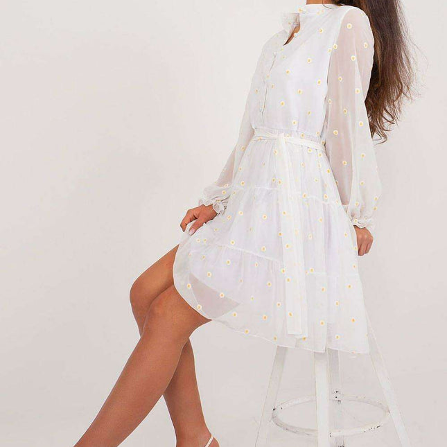 Charming Floral Cotton Cocktail Dress