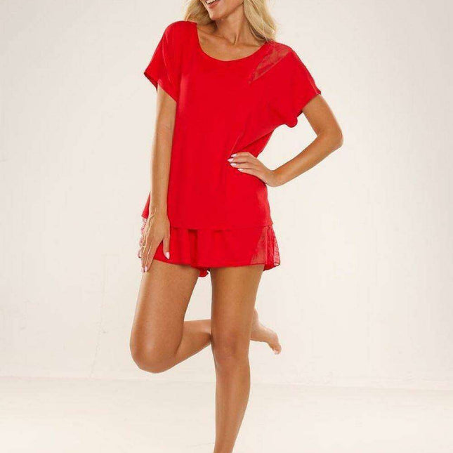 Chic Lace-Accented Pajama Set