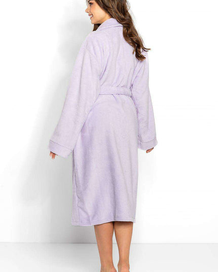Chic Paloma Lavender Luxury Bathrobe with Elegant Accents
