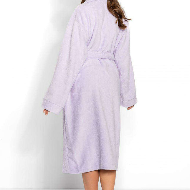 Chic Paloma Lavender Luxury Bathrobe with Elegant Accents