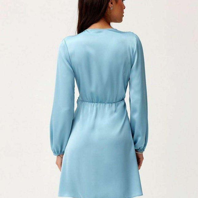 Satin Multi-Way Cocktail Dress with Waist Tie - Chic and Adaptable