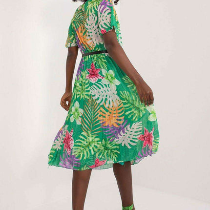 Chic Pleated Midi Dress For Effortless Elegance Everyday