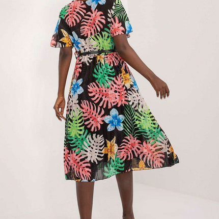 Chic Pleated Midi Dress For Effortless Elegance Everyday