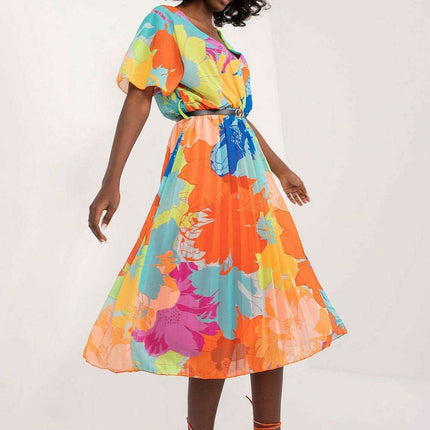 Chic Pleated Midi Dress For Effortless Elegance Everyday