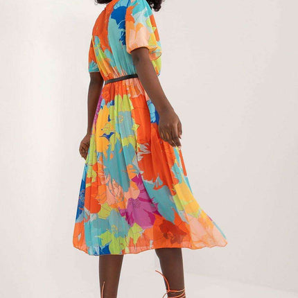 Chic Pleated Midi Dress For Effortless Elegance Everyday