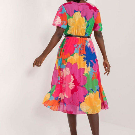 Chic Pleated Midi Dress For Effortless Elegance Everyday