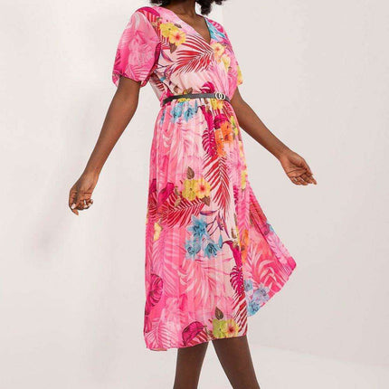 Chic Pleated Midi Dress For Effortless Elegance Everyday