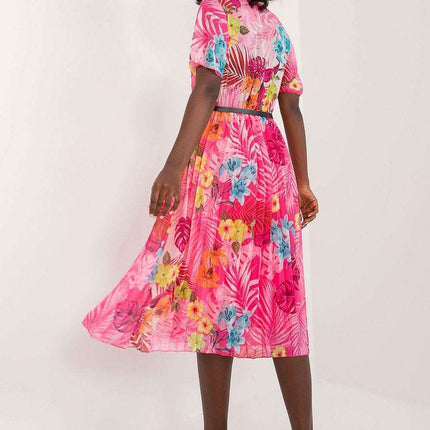 Chic Pleated Midi Dress For Effortless Elegance Everyday