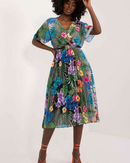 Chic Pleated Midi Dress For Effortless Elegance Everyday