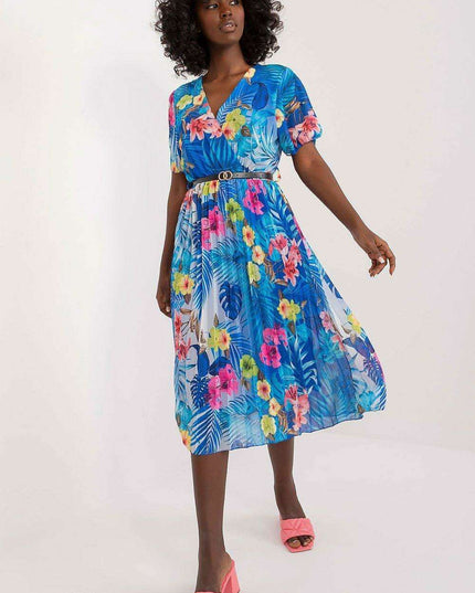 Chic Pleated Midi Dress For Effortless Elegance Everyday