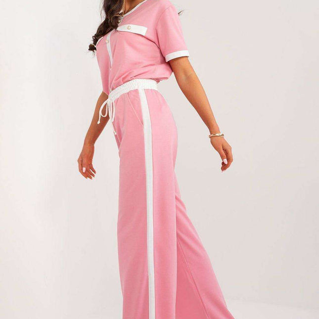 Lakerta Women's Stylish Cotton Trousers with Eye-Catching Contrasts