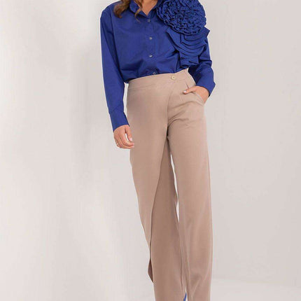 Sophisticated Cotton-Blend Trousers for Women - Perfect for Any Occasion
