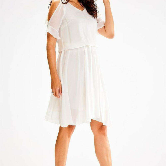 Elegant Off-Shoulder Spanish Trapeze Dress