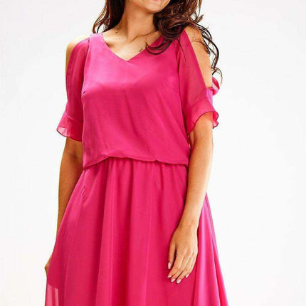 Elegant Off-Shoulder Spanish Trapeze Dress