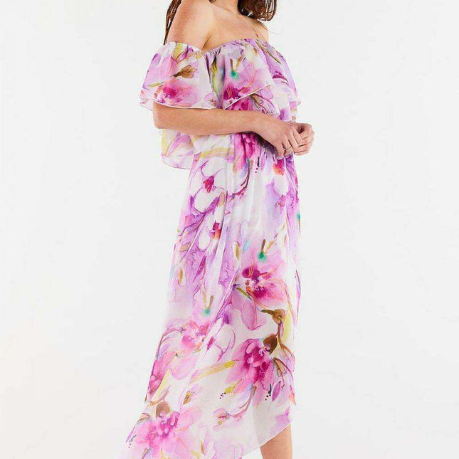 Sophisticated Asymmetrical Chiffon Maxi Skirt with Adjustable Waistband