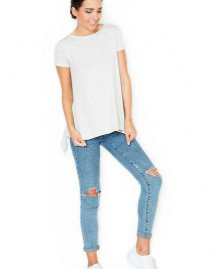 Chic Ruffled Backless Blouse by Blouse Katrus