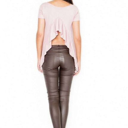 Chic Ruffled Backless Blouse by Blouse Katrus