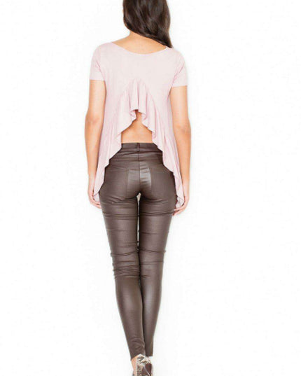 Chic Ruffled Backless Blouse by Blouse Katrus