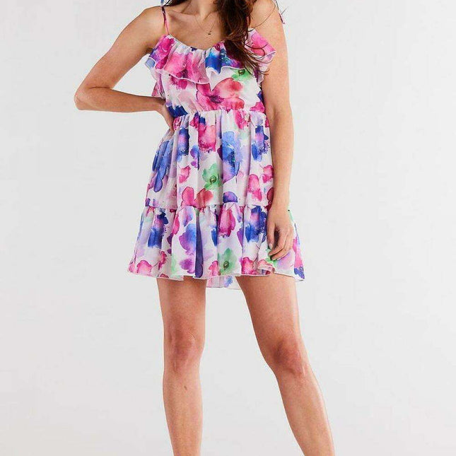 Chic Frill Chiffon Daytime Dress