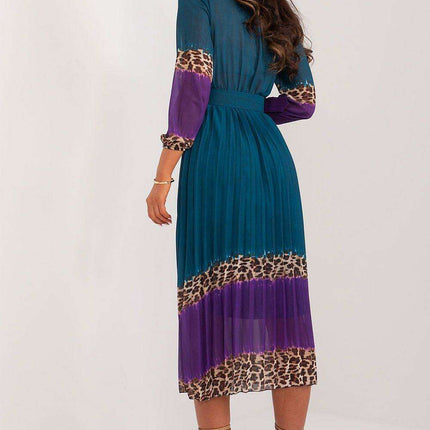 Elegant Flared Midi Day Dress For Everyday Wear And Comfort