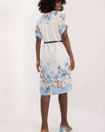 Italy Moda Floral Heart Neckline Elegant Summer Daydress