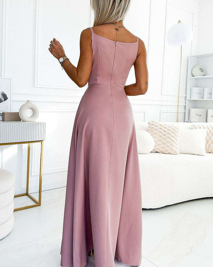 Striking Strapless Brocade Evening Gown by Numoco