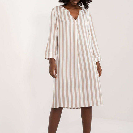 Stylish Striped Viscose Casual Dress
