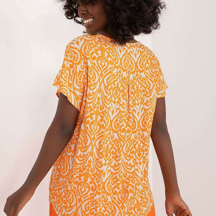 Versatile V-Neck Printed Everyday Blouse