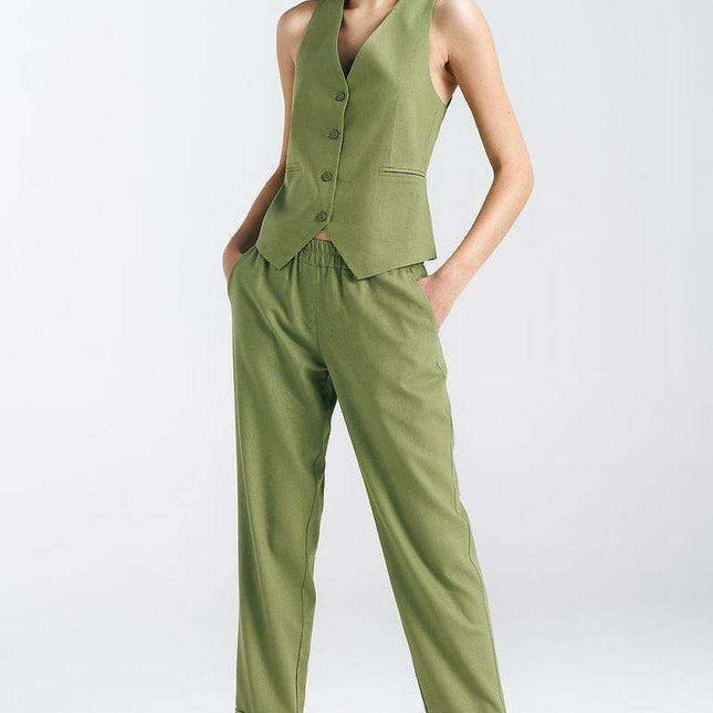 Elegant Linen Vest Sophisticated Gilet For Women Wardrobe