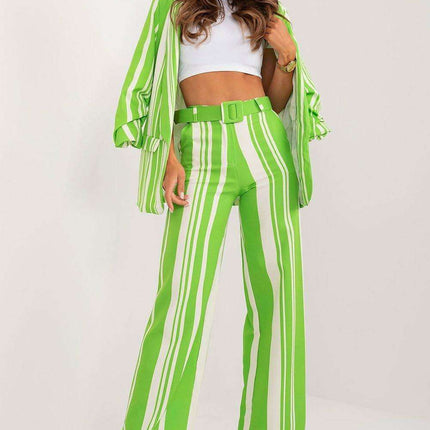 Elegant Striped Wide Leg Trousers For Women Italian Moda