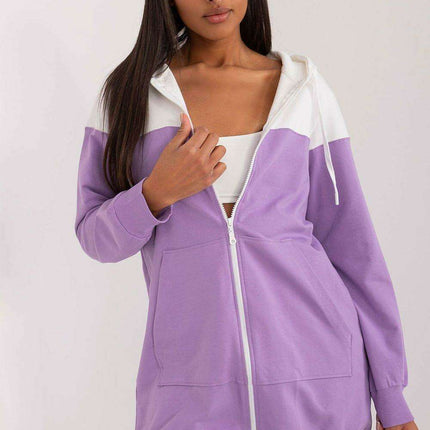 Extended Length Urban Cotton Zip Hoodie for Women