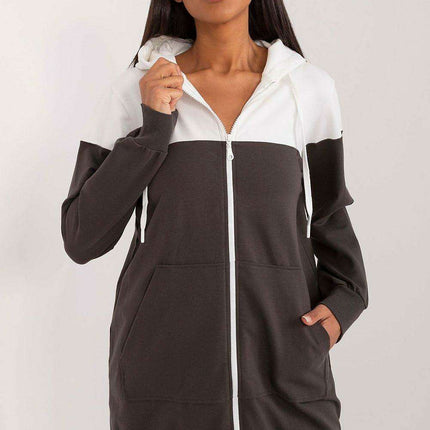 Extended Length Urban Cotton Zip Hoodie for Women