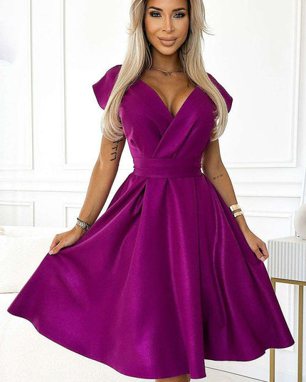 Fuchsia Brocade Scarlett Evening Gown by Numoco