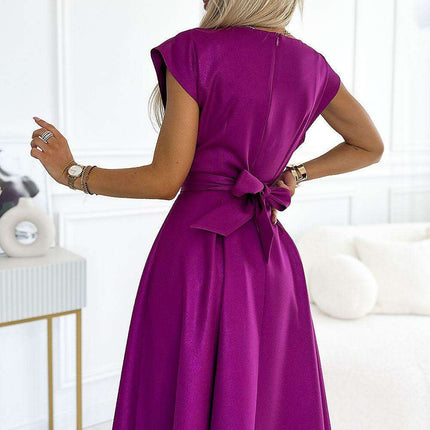 Fuchsia Brocade Scarlett Evening Gown by Numoco