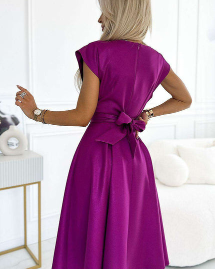 Fuchsia Brocade Scarlett Evening Gown by Numoco