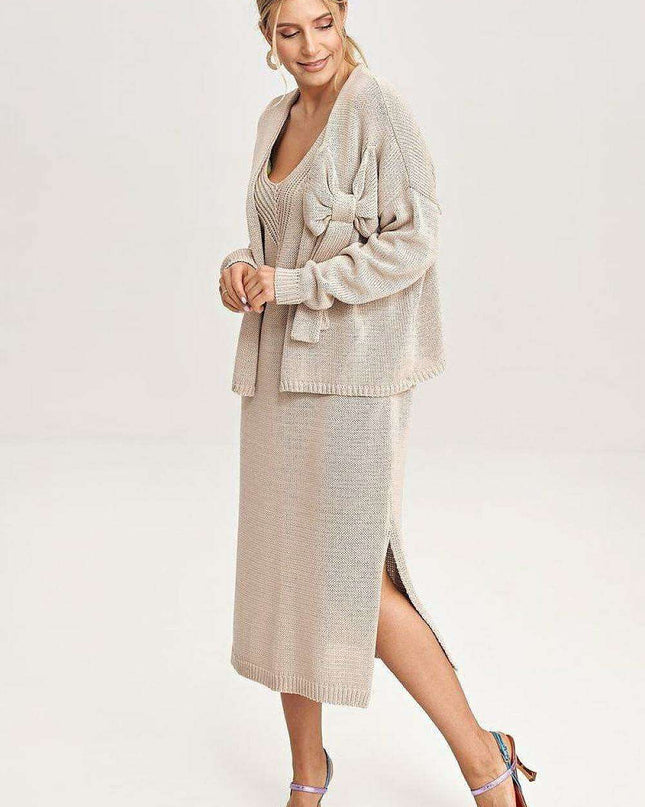 Chic Midi Dress & Bolero Jacket Duo