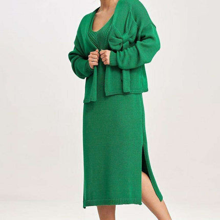 Chic Midi Dress & Bolero Jacket Duo