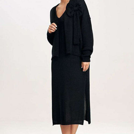 Chic Midi Dress & Bolero Jacket Duo