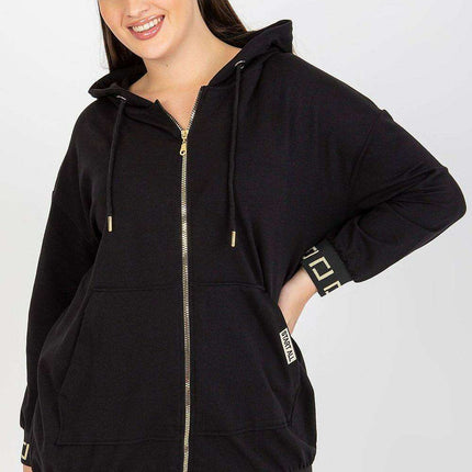 Chic Plus Size Cotton Zip-Up Hoodie