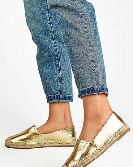 Sustainable Chic Leather Slip-On Espadrilles