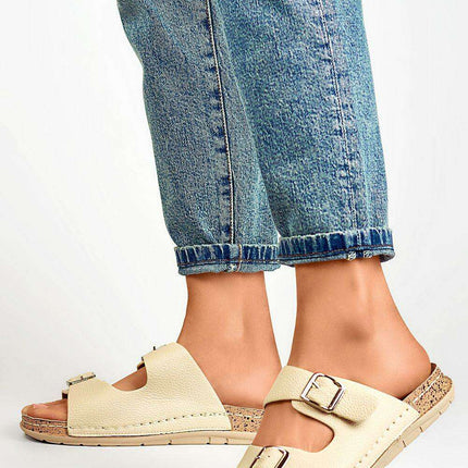 Sustainable Chic Leather Platform Slides for Effortless Summer Style