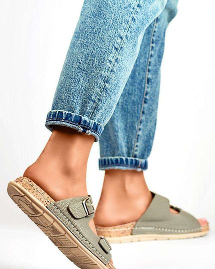 Sustainable Chic Leather Platform Slides for Effortless Summer Style