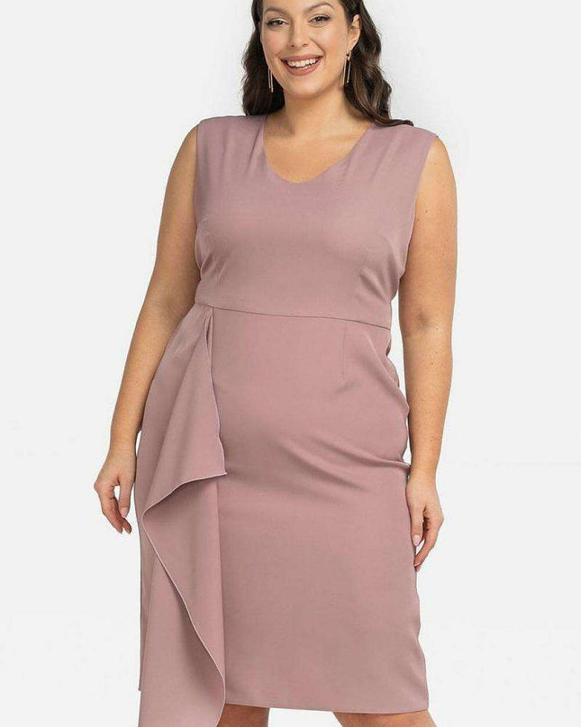 Elegant Mila Plus Size Midi Dress
